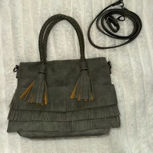 Danielle Nicole Green Handbag with Braided Handles